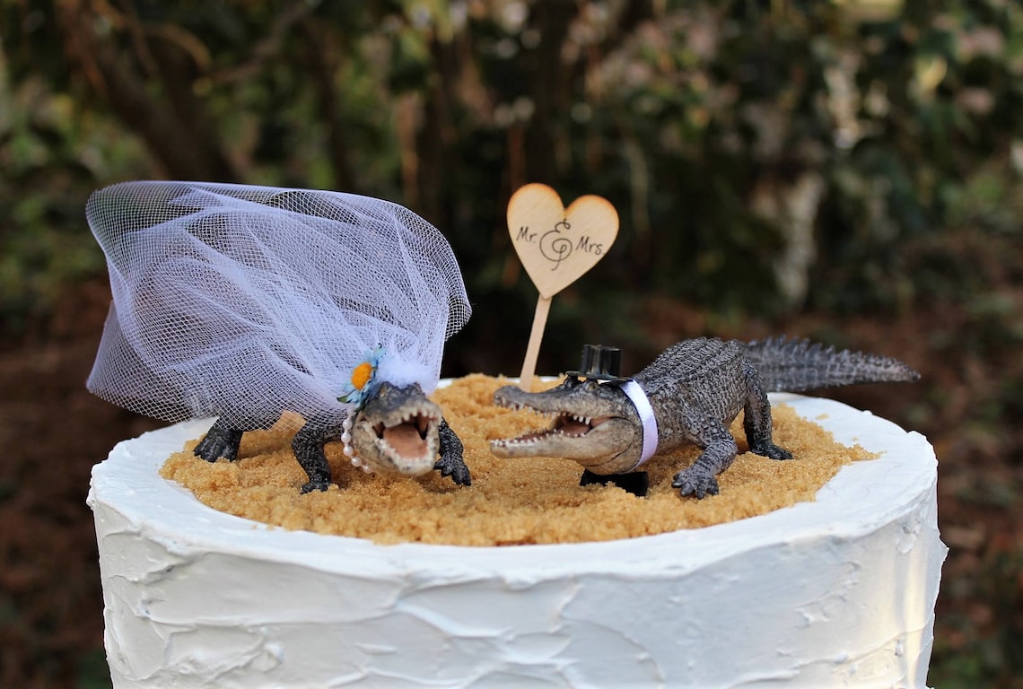 Python And Gator Cake Topper Alligator Wedding Cake Topper, Animal Cake Topper, Gator Cake Topper ...