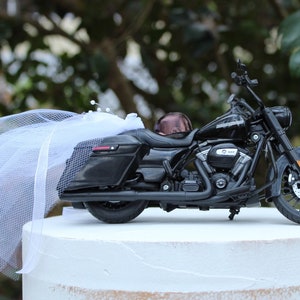 Motorcycle Cake Topper, Wedding, Bride, Groom, Bridal Shower, Birthday Cake Topper, 2017 Harley Davidson King Road-Birthday-Just for Him