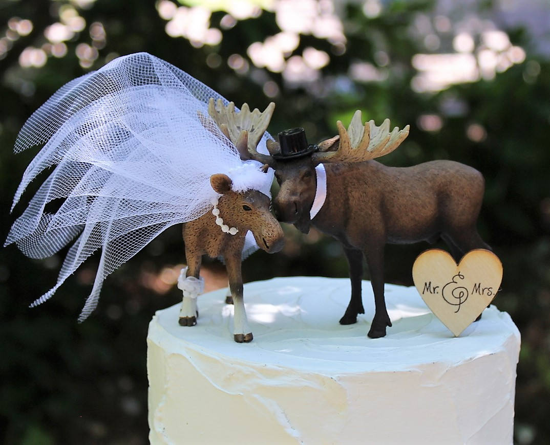 Fondant Black Bear Moose Pine Tree Cake Toppers 