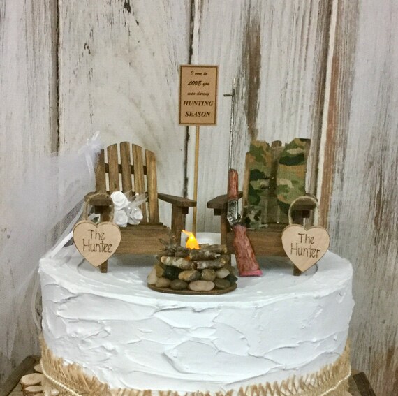 Deer Hunting Cake Topper Lighted Campfire Camping Cake Etsy