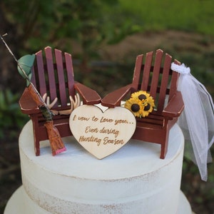 Hunting-Deer-Adirondack Chairs-Bride-Groom-Rustic-Unique-Baseball Cap-