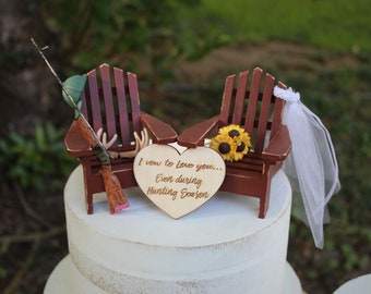 Hunting-Deer-Adirondack Chairs-Bride-Groom-Rustic-Unique-Baseball Cap-