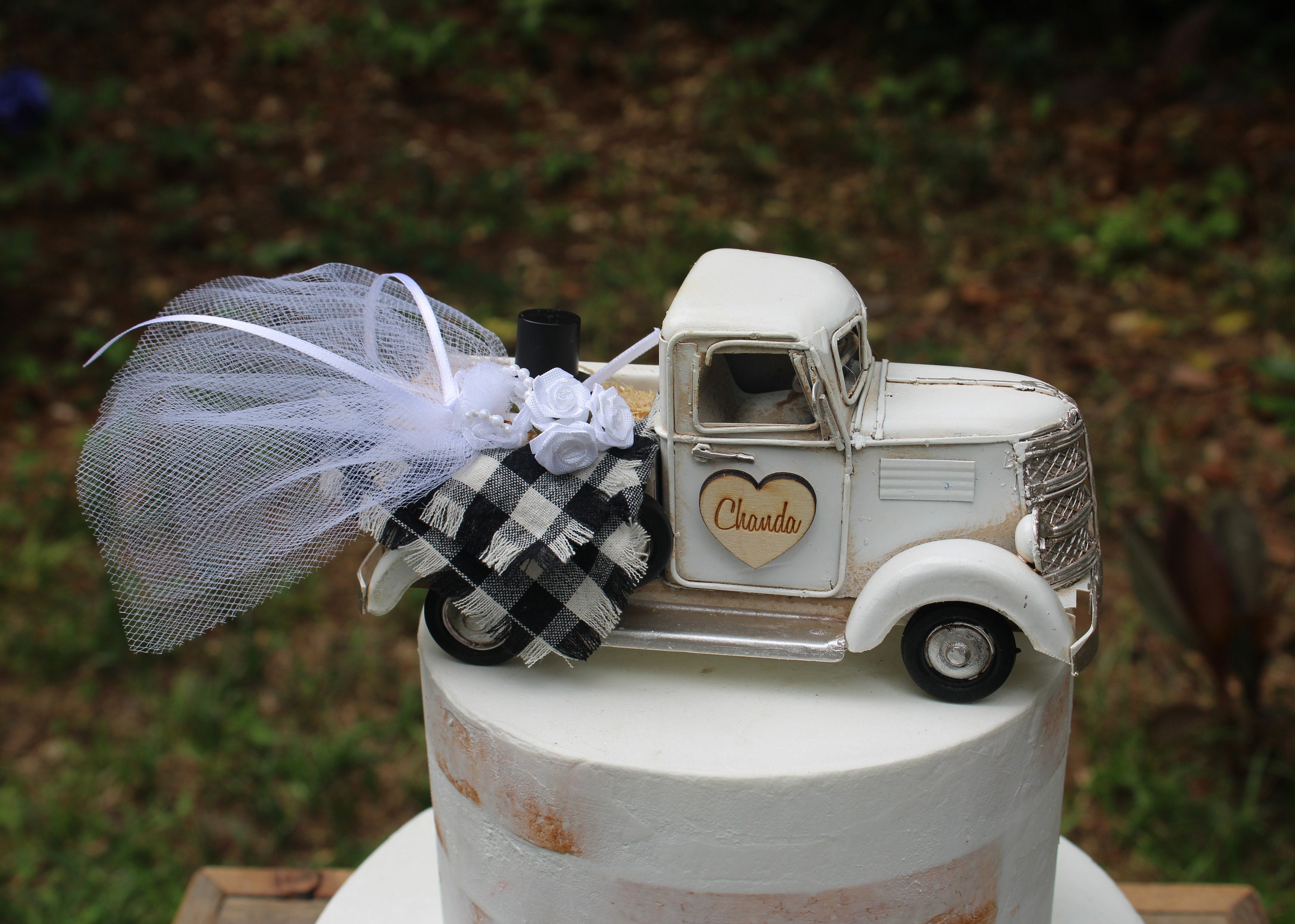Pickup Truck Kuchenaufsatz – Torten-Deko Für Hochzeit, Verlobung, Geburtstag Im Vintage-Stil