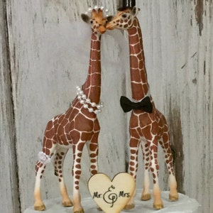 Giraffe Cake Topper, Giraffe Wedding Cake Topper, Animal Cake Topper, Animal Lover Cake Topper image 5