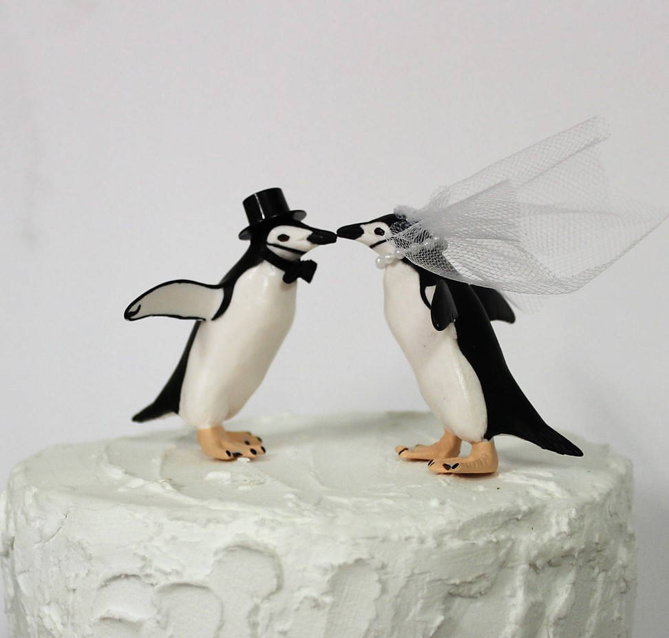 Penguin Wedding Cake Topper - Etsy, image size:972x927