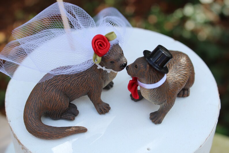 River Otter Wedding Cake Topper Etsy New Zealand