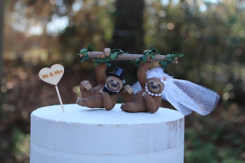 Sloth-bear-bride-groom-animal-rainforest-brown-wildlife-unique-funny-tree image 1