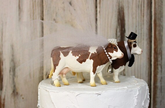 Gateau De Vache Topper Animal Gateau De Mariage Etsy