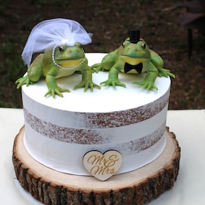 Frog-Cake topper-Wedding-Anniversary-Bride-Groom-Funny-Unique
