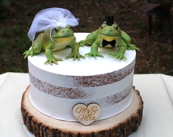 Frog-Cake topper-Wedding-Anniversary-Bride-Groom-Funny-Unique