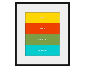 Instant Printable Art, Digital Download, Modern Nature Print, Elemental Art, Minimalist Earth Art, Colorful Print, Modern Home Decor