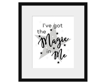 Printable Art, Instant Digital Download, Inspirational Quotes, Magic Print, Modern Home Decor, Instant Gift, Minimalist Art, Star Print