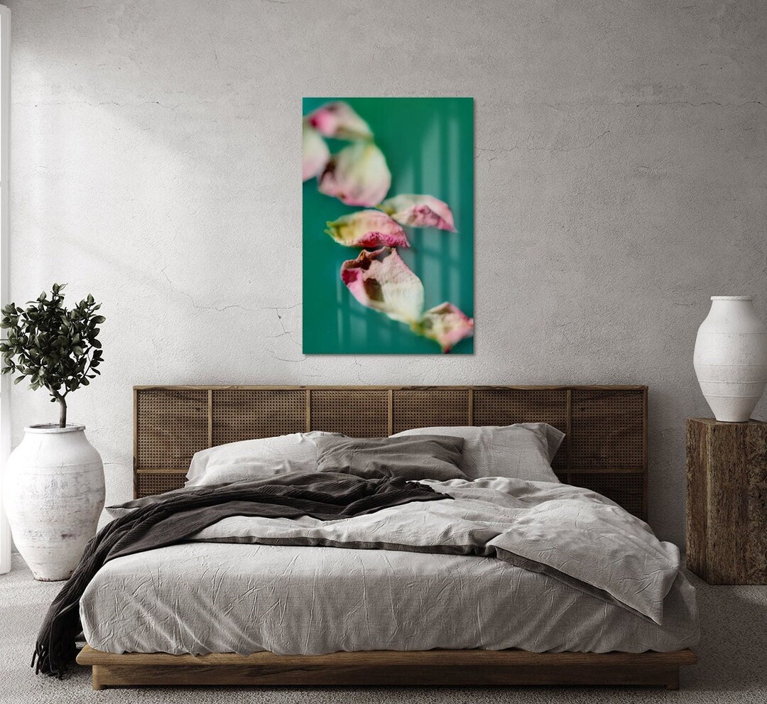 Emerald Green and Pink Wall Art, Original Fine Art Photography, Home