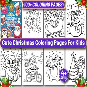Cute Christmas Coloring Pages for Kids | Printable PDF Download for Holiday Fun and Creativity