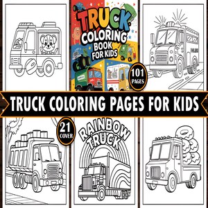 Truck Coloring Pages for Kids | Fun Printable PDF Download for Learning and Creativity