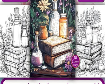 Fantasy Witch Coloring Book Pages | Printable PDF Download for Magic Lovers and Creativity