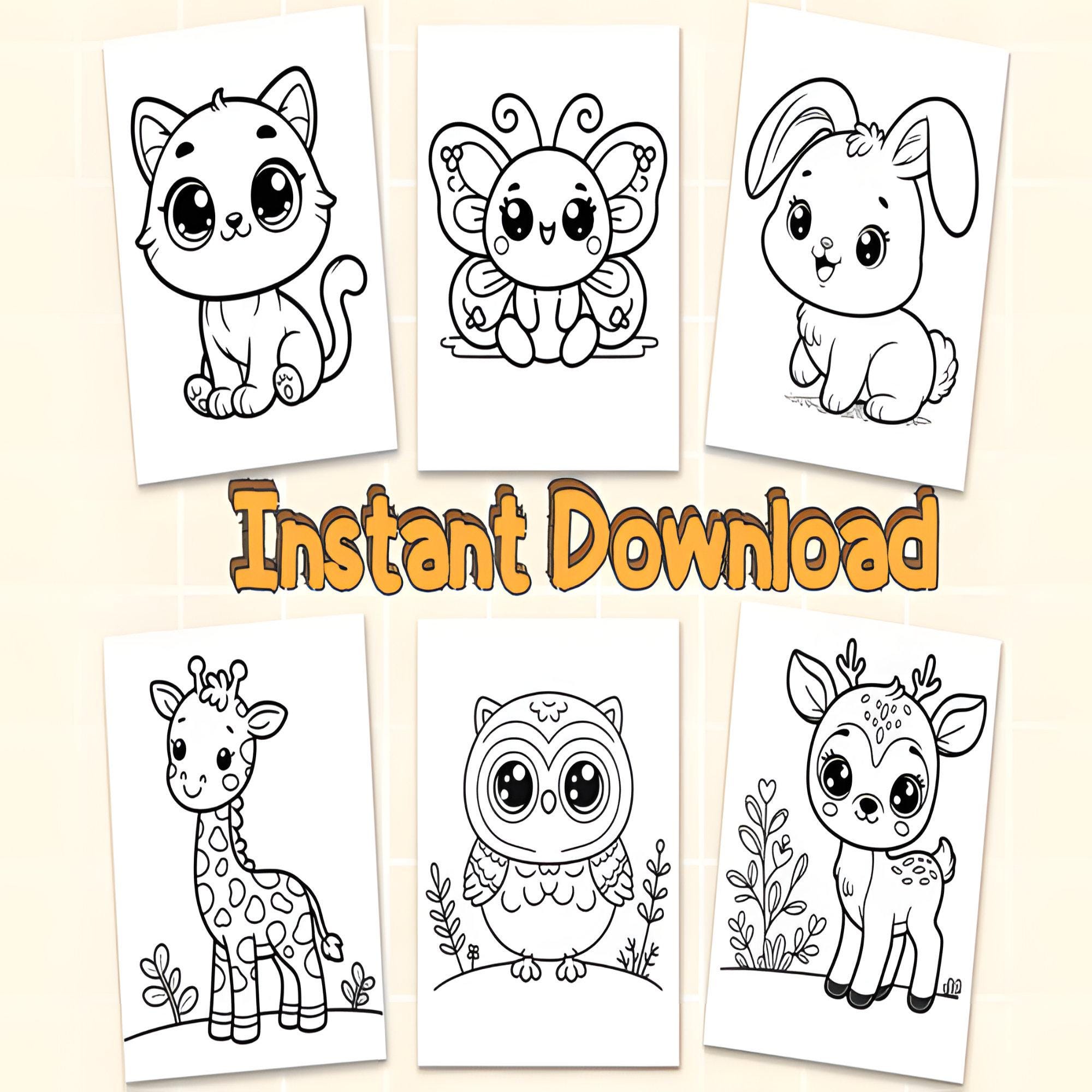Cute Animals Coloring Pages for Kids | Fun and Printable PDF Download ...