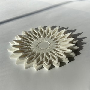 White Bar Soap Dish Bathroom & Kitchen Sink Scrubber Holder - 3D printed floral organizer