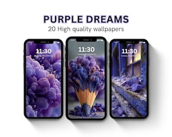 Purple Dream Phone Wallpaper Bundle – HD Backgrounds (Digital Download)