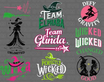 Wicked Svg Bundle, I Have Been Wicked Change For Good Svg, Wicked Vintage Emblem Svg, Digital Download, AI, png, SVG