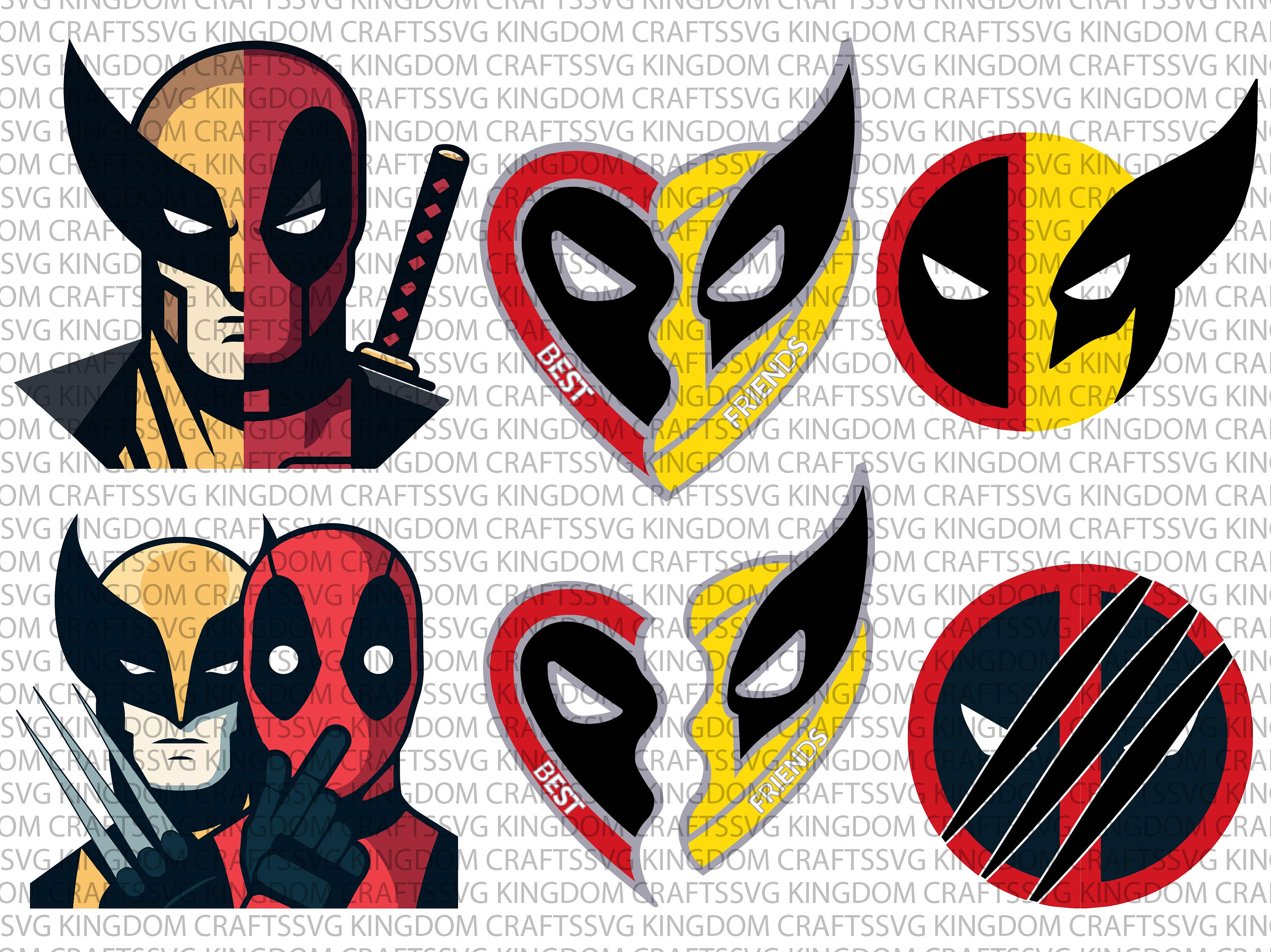 Deadpool and Wolverine svg, Deadpool svg, Wolverine svg