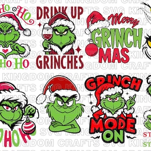 Grinch SVG Bundle | Merry Christmas SVG | Christmas Grinch Clipart | Merry Grinchmas SVG for Cricut | ai | pdf | png