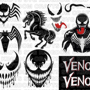 Venom SVG Bundle | Superhero Movie Clipart for Cricut and Silhouette