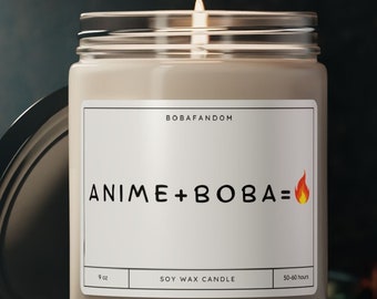 Boba Candle, Anime and Boba, Gift For Boba Lover, Bubble Tea Candle, Boba Tea Gift, Funny Boba Candle