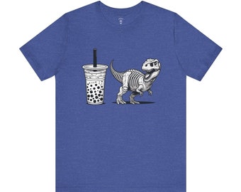 Boba Shirt, Dinosaur and Boba, Bubble Tea Shirt