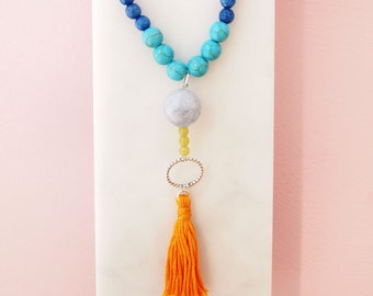Orange Tassel Necklace