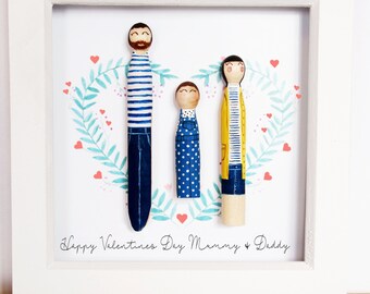 Valentine's Peg Portrait