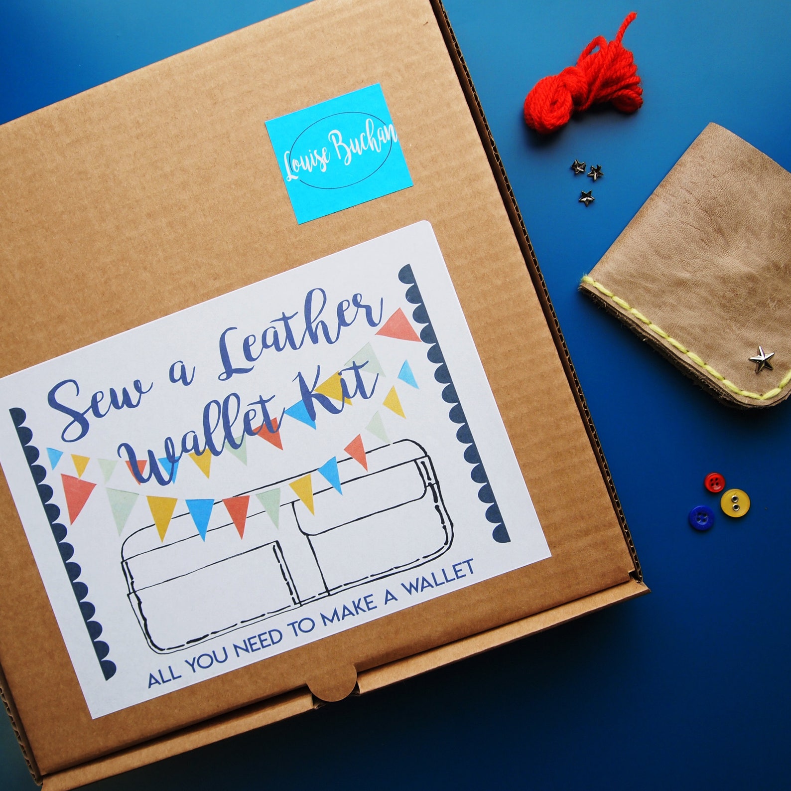 Sew a Wallet Kit, Make Your Own Wallet, DIY Leather Wallet, Sewing Kit