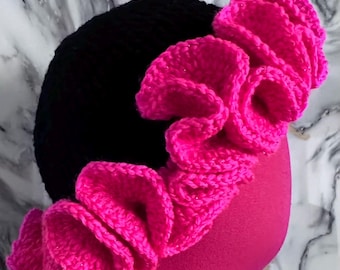 Hot Pink Ruffle Hat