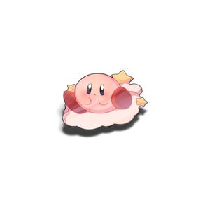 Laminated Kirby Peeker Sticker, UV Resistant, Water Proof