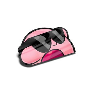 Laminated Kirby Peeker Sticker, UV Resistant, Water Proof