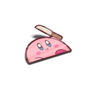 Laminated Kirby Peeker Sticker, UV Resistant, Water Proof