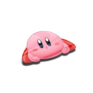 Laminated Kirby Peeker Sticker, UV Resistant, Water Proof