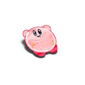 Laminated Kirby Peeker Sticker, UV Resistant, Water Proof