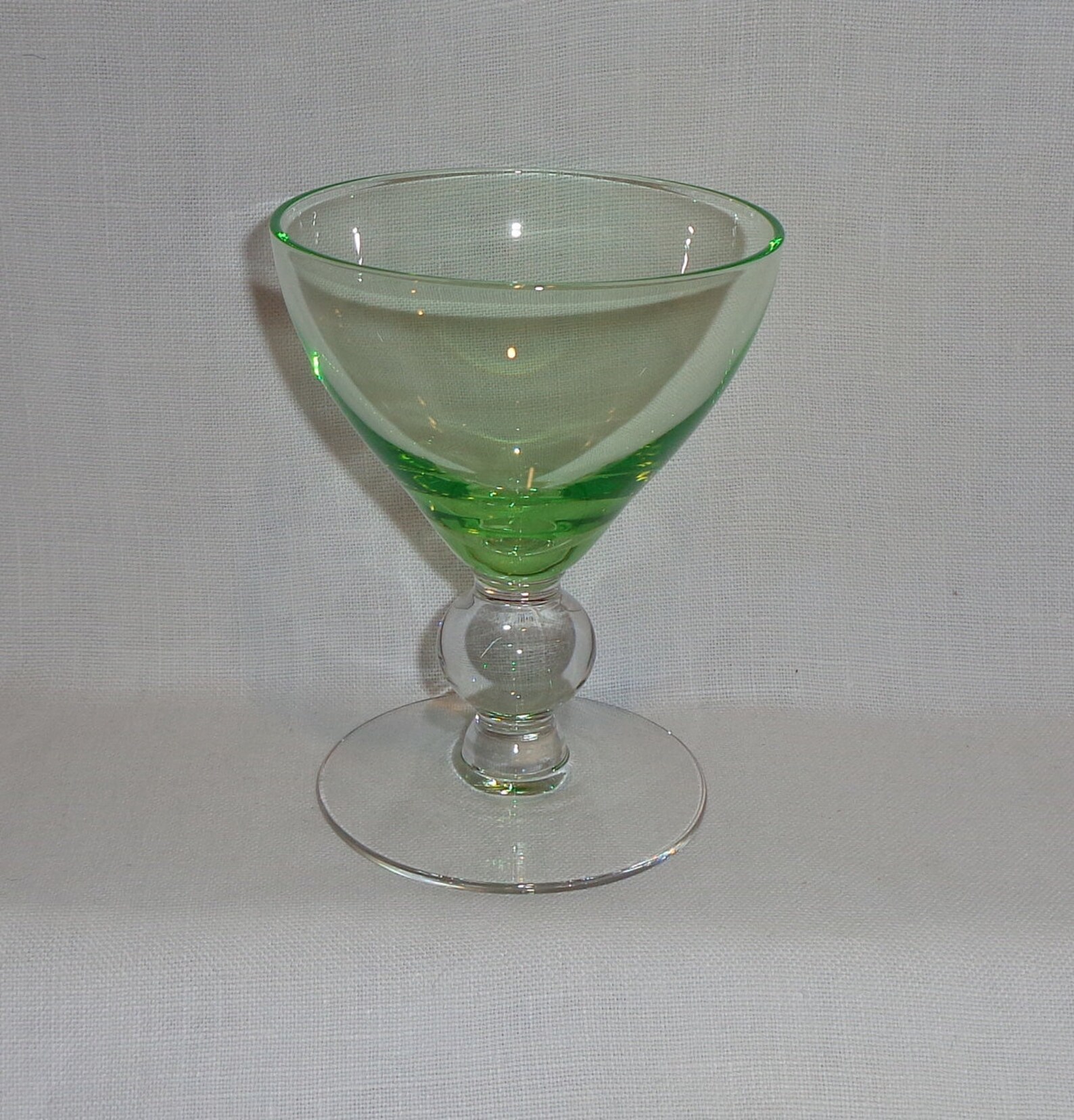 Vintage Green Ball Stem Martini Cocktail Glasses 8 Etsy