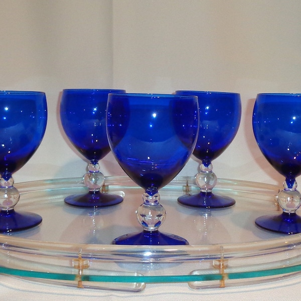 Vintage Stem Water Glasses Etsy