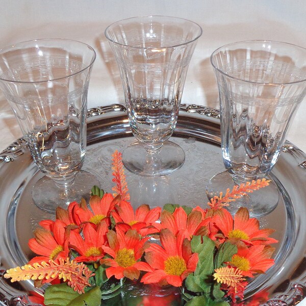 Vintage Etched Glass Etsy