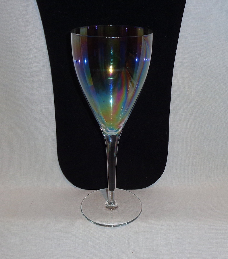 Vintage Iridescent Water Wine Toasting Glasses 2 Etsy