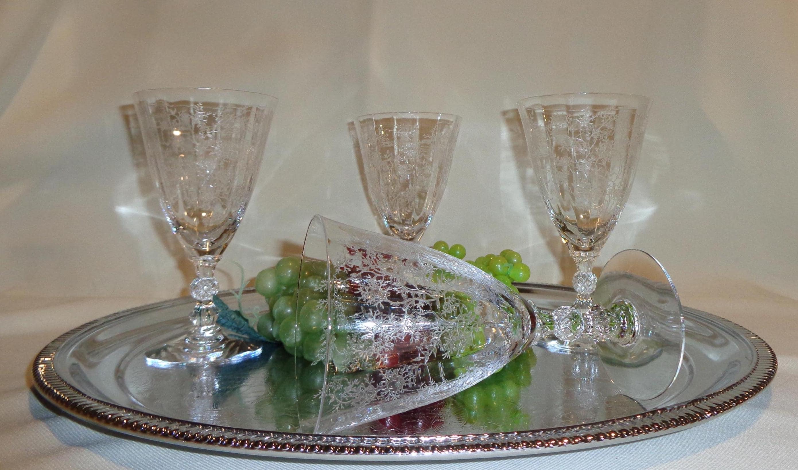 Etched set of 8 fostoria - Etsy 日本