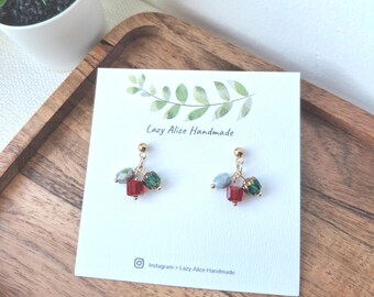 Colourful Glass Beads Earrings