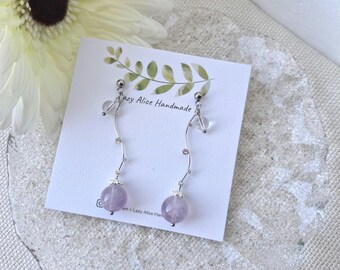 Lavender Amethyst Earrings