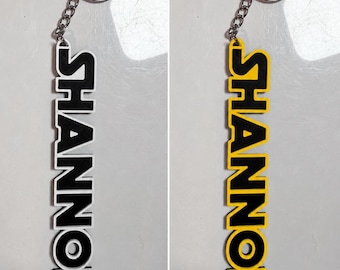 Personalized Name Keychain | Custom 3D Printed Space Tag, Sci-Fi Accessory