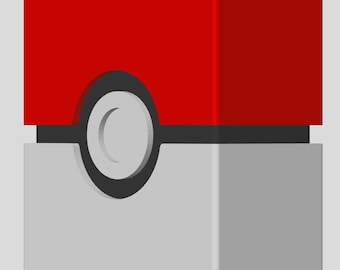 Pokemon Card Storage Box | Poke Ball Deck Box | Holds 60 Cards | Trading Card Holder | 3D Printed Card Case