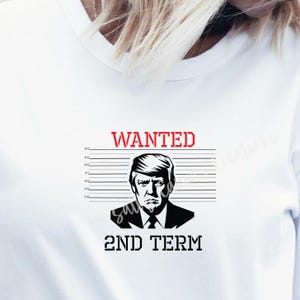 Trump SVG | Trump Wanted | Trump 2º mandato | Trump 2024 | Republicano | 'Merica Design | Download digital PNG