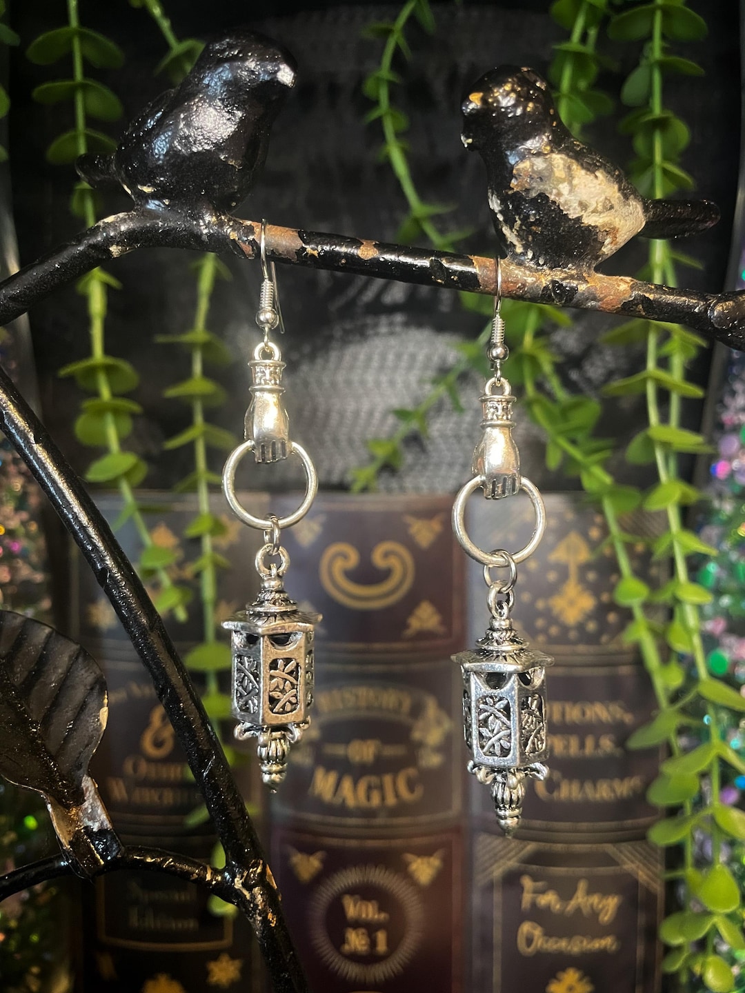 Gothic Silver Lantern Earrings – Fantasy Cosplay Jewelry – Witchy Dangle Earrings - Etsy Japan