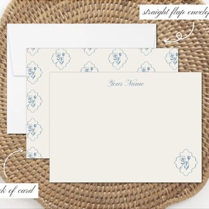 Set di cancelleria personalizzato botanico / Regalo per nonna costiera / Nancy Meyers Aesthetic / Set da 10, 30, 50 con buste